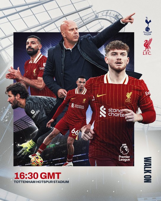 【一图流】利物浦公布对阵热刺赛前海报:阿利松、萨拉赫等多名球员出镜